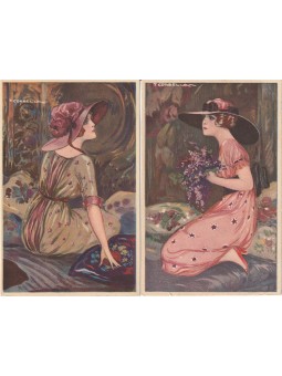 DUE CARTOLINE ILLUSTRATORE...