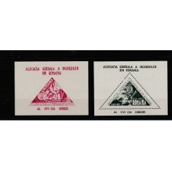 19545 ROMANIA CONGRESSO INGENIERI 2 BF UNIF N 29-30 MNH MF17938