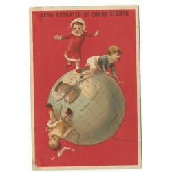 S 0143 LIEBIG GLOBI TERRACQUEI ROSSO - FIGURINA F - (ITA) S 143 MF24008