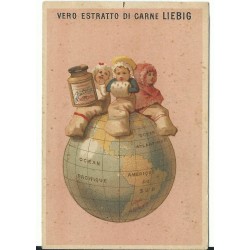 S 0144 LIEBIG GLOBI TERRACQUEI ROSA - FIGURINA D - ( ITA ) S 144 MF24014