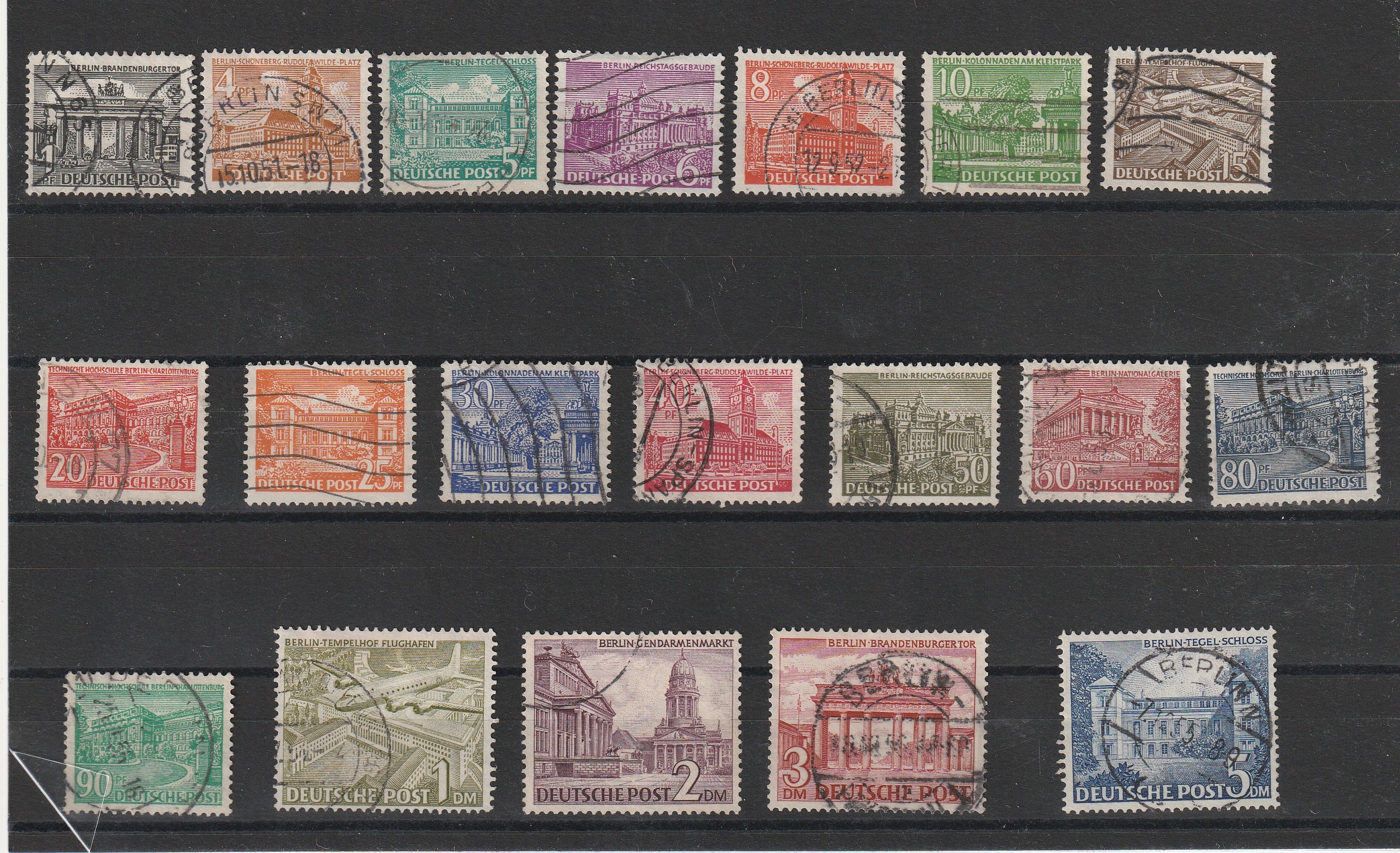 1949 BERLINO  MONUMENTI 19 V USATI MF121329
