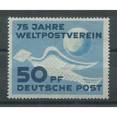 1949 GERMANIA DDR 75 ANNIVERSARIO DELL'UPU COLOMBA E GLOBO 1 V MNH MF26546