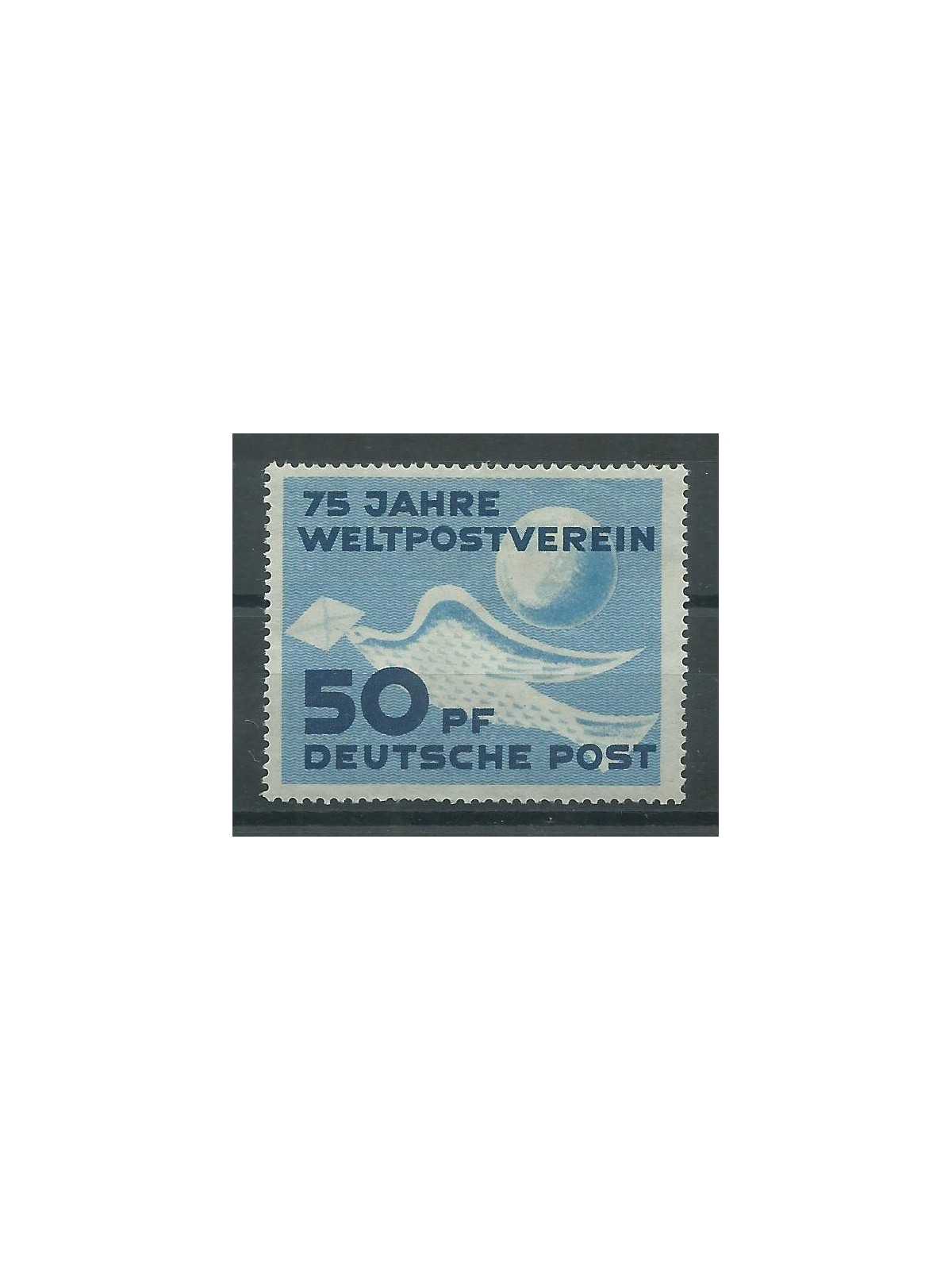 1949 GERMANIA DDR 75 ANNIVERSARIO DELL'UPU COLOMBA E GLOBO 1 V MNH MF26546