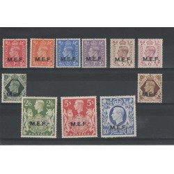 1943-47 MEF DEFINITIVA GEORGE VI SASS 6-16 - 11V MNH MF18184