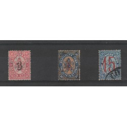 1884 BULGARIA DEFINITIVA LEONE UNIF N 21A-23A TRE VAL USATI MF18223