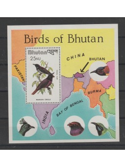 BHUTAN 1982 FAUNA UCCELLI1...