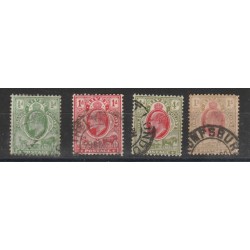 ORANGE 1905 EDWARD VII FIL CA MULTIPLE 4 V USATI YVERT N 47-50 MF18293