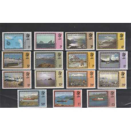 FALKLAND ISLANDS DEP 1980 VEDUTE E PAESAGGI 15 V MNH YV 77-91 MF18434