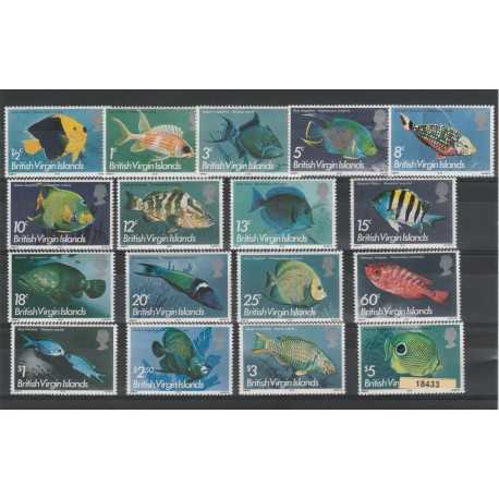 VIRGIN ISLANDS 1975 PESCI - FISHES YVERT N 282 - 298 - 17 V MNH MF18433