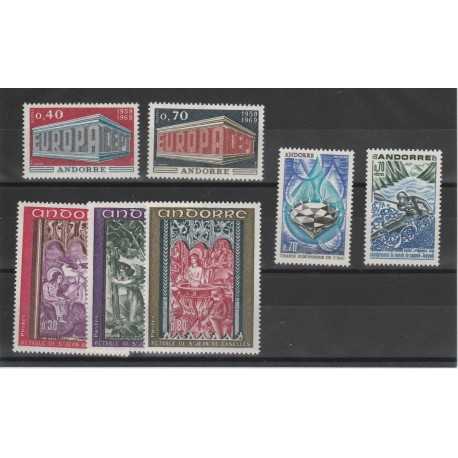 1969 ANDORRA FRANCESE ANNATA COMPLETA 7 VAL MF18427