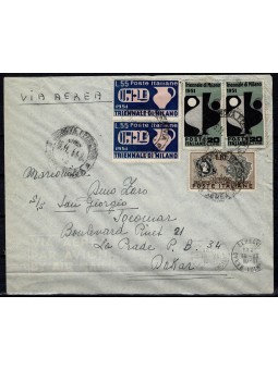 1951 AEROGRAMMA DA GENOVA A...