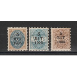 ANTILLE DANESI 1905 ISABELLA II SOPRASTAMPATI 3 VAL MLH MF18587