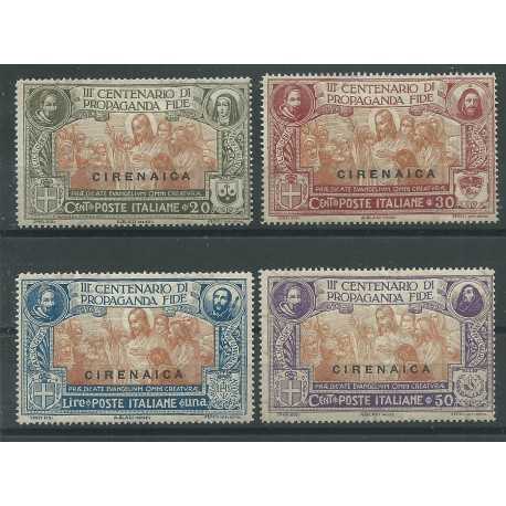 1923 CIRENAICA SERIE PROPAGANDA FIDE 4 VALORI NUOVI MLH MF24224