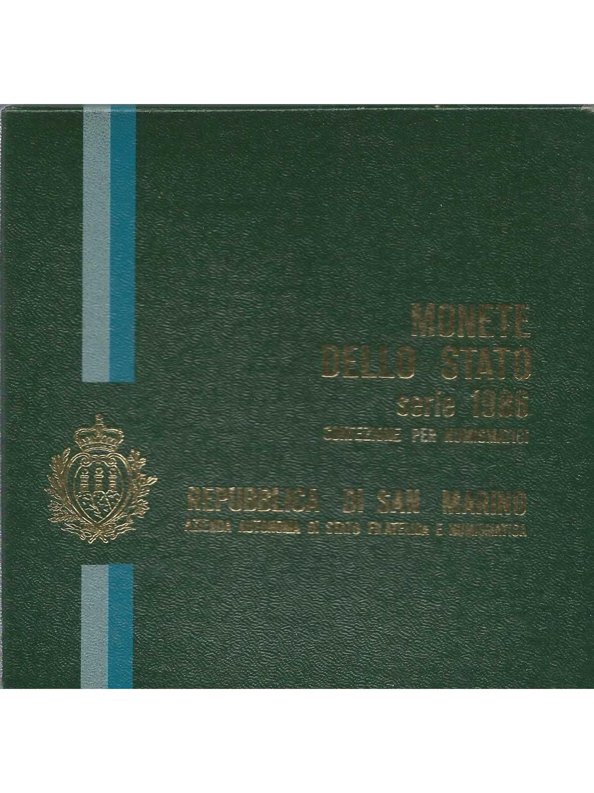 1986 SAN MARINO DIVISIONALE EVOLUZIONE TECNOLOGICA 9 MONETE FDC MF24300