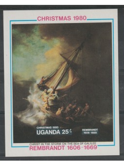 UGANDA 1990 NATALE QUADRI...