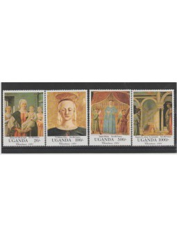 UGANDA 1990 NATALE QUADRI...