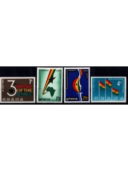 1963 GHANA 3° ANNIVERSARIO...