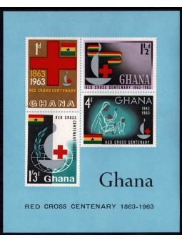 1963 GHANA CENTENARIO CROCE...
