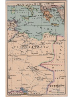 CARTOLINA CARTINA DELLA...