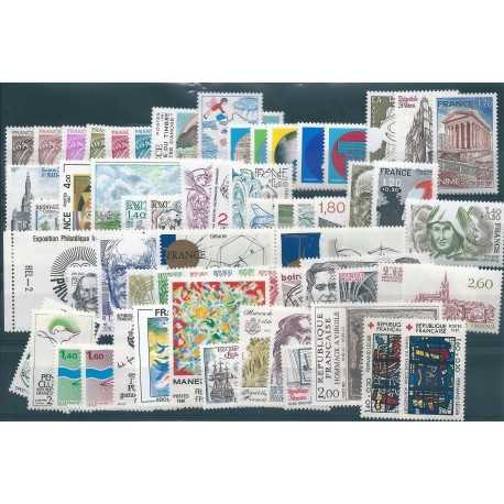 1981 FRANCIA ANNATA COMPLETA 61 VALORI NUOVI INTEGRI MNH MF24410