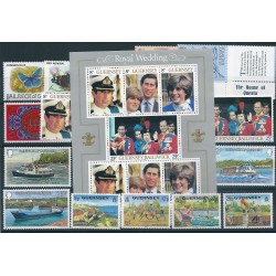 1981 GUERNSEY ANNATA COMPLETA 23 VALORI E 1 BF NUOVI MNH MF40007