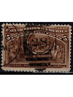 1893 STATI UNITI USA 5 C....