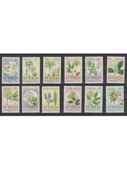 ST LUCIA 1990 FLORA 1° 2°...