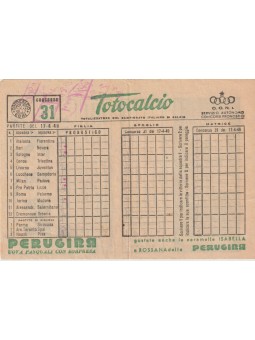 SCHEDINA TOTOCALCIO CONI...