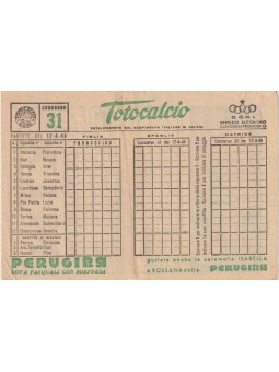 SCHEDINA TOTOCALCIO CONI...