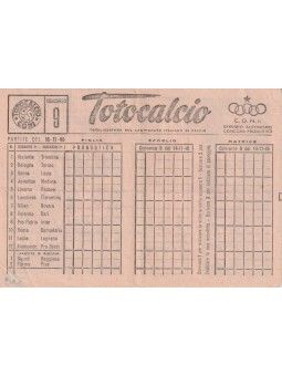 SCHEDINA TOTOCALCIO CONI...