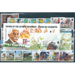 1996 JERSEY ANNATA COMPLETA 35 VALORI E 2 BF NUOVI MNH 40165