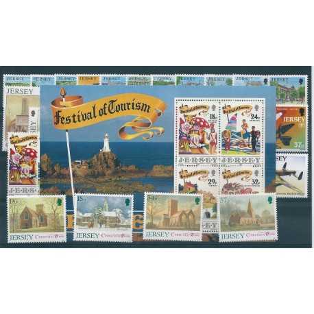 1990 JERSEY ANNATA COMPLETA 32 VALORI E 1 BF NUOVI MNH MF40172 1990 JERSEY ANNATA COMPLETA 32 VALORI E 1 BF NUOVI MNH MF40172