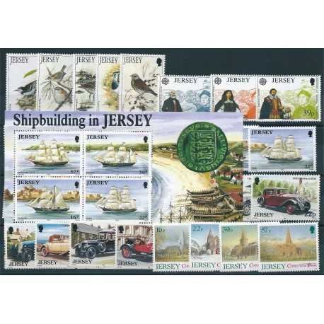 1992 JERSEY ANNATA COMPLETA 32 VALORI E 1 BF NUOVI MNH MF40174 1992 JERSEY ANNATA COMPLETA 32 VALORI E 1 BF NUOVI MNH MF40174