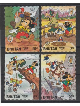 BHUTAN 1985 DISNEY ANNO...
