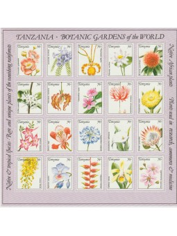 TANZANIA 1992 FLORA FIORI...