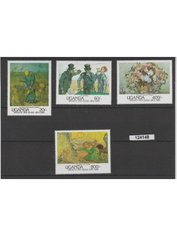 UGANDA 1991 QUADRI VAN GOGH...