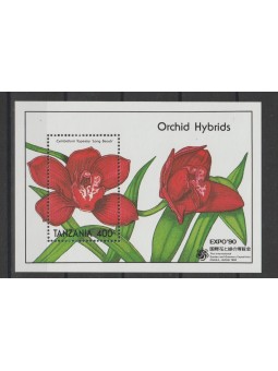 TANZANIA 1990 FLORA FIORI...