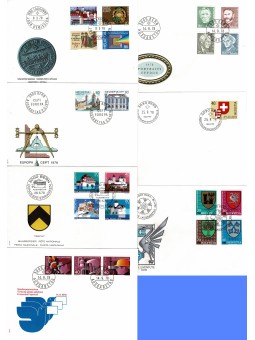 1978 SVIZZERA 7 BUSTE FDC...