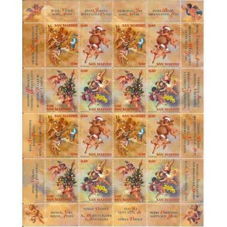 2004 SAN MARINONATALE 1 MINIFOGLIO NUOVO MNH MF24540