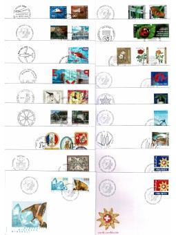 2002 SVIZZERA 18 BUSTE FDC...