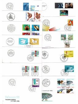 1995 SVIZZERA 14 BUSTE FDC...