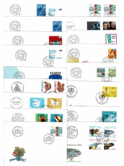 1995 SVIZZERA 18 BUSTE FDC...