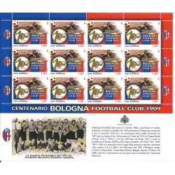 2009 SAN MARINO CENTENARIO DEL BOLOGNA CALCIO 1 MINIFOGLIO NUOVO MNH MF24580