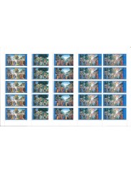 2000 VATICANO LA CAPPELLA SISTINA RESTAURATA 4 MINIFOGLI NUOVI MNH MF 24620