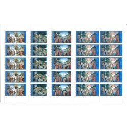 2000 VATICANO LA CAPPELLA SISTINA RESTAURATA 4 MINIFOGLI NUOVI MNH MF 24620