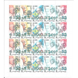 2000 VATICANO I VIAGGI DEL PAPA NEL MONDO 1 MINIFOGLIO NUOVO MNH MF 24622