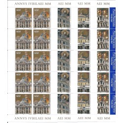 2000 VATICANO ANNO SANTO DEL 2000 4 MINIFOGLI NUOVI MNH MF 24623