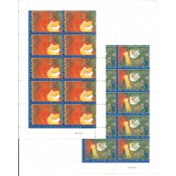 2002 VATICANO EUROPA (2002) 2 MINIFOGLI NUOVI MNH MF 24646