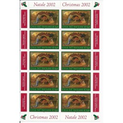 2002 VATICANO NATALE 1 MINIFOGLIO NUOVO MNH MF 24650