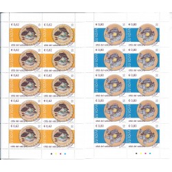 2005 VATICANO EUROPA (2005) 2 MINIFOGLI NUOVI MNH MF 24670